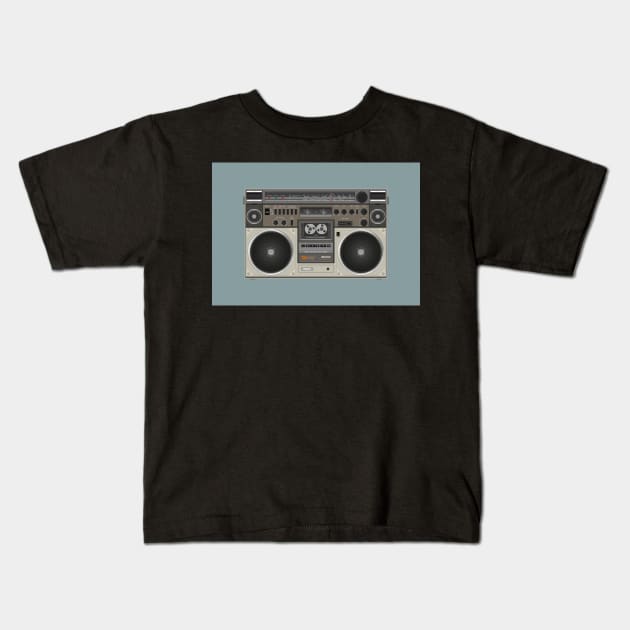 BoomBox Kids T-Shirt by Three Hats